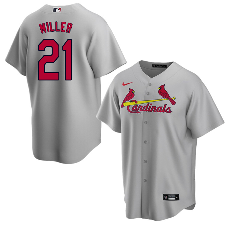 Nike Men #21 Andrew Miller St.Louis Cardinals Baseball Jerseys Sale-Gray
